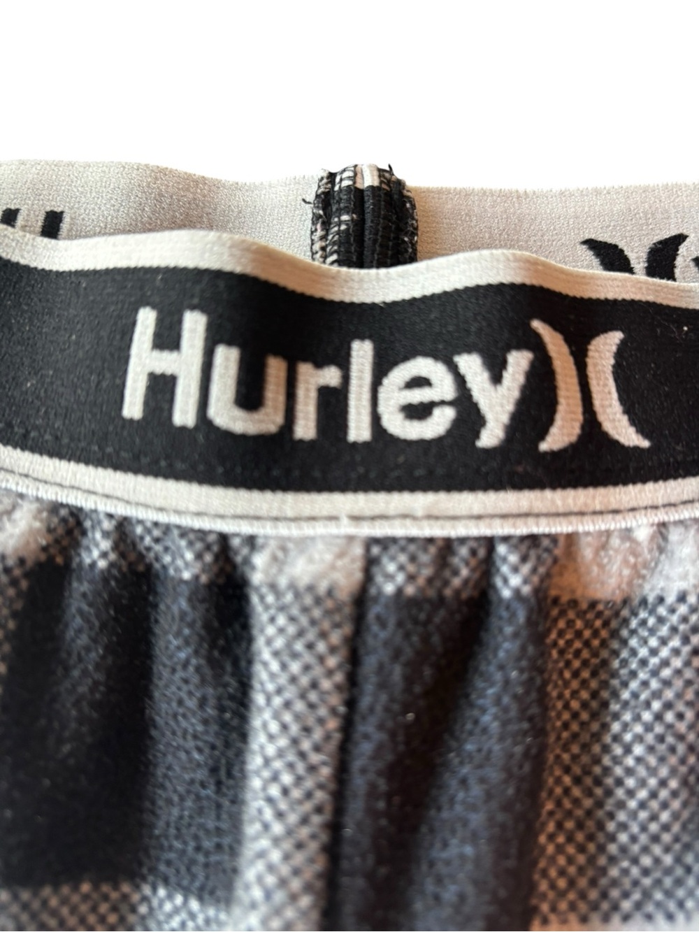 Hurley Black and White Buffalo Plaid Kids Pajama Bottoms Size 10 - Picture 2 of 3